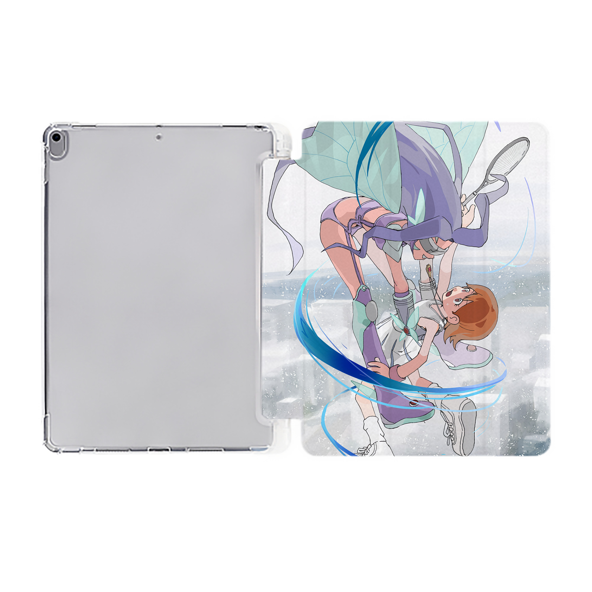 （画像用） Digimon デジタルモンスター/デジモン IPad ケース ペン収納付き 三つ折りスタンド PUレザー×シリコン 対応機種9.5/10.5/10.9インチ